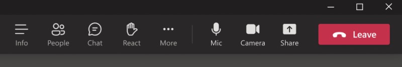 meeting control bar with timer